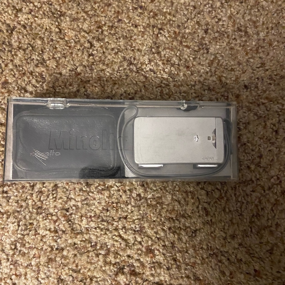 Minolta 16camera, uses 22 mm film, has f2.8 lens